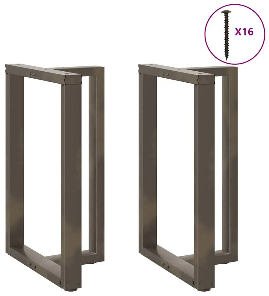 Pés de mesa de bar em forma de T, 2 peças, preto, 60x35x(90-91) cm, aç