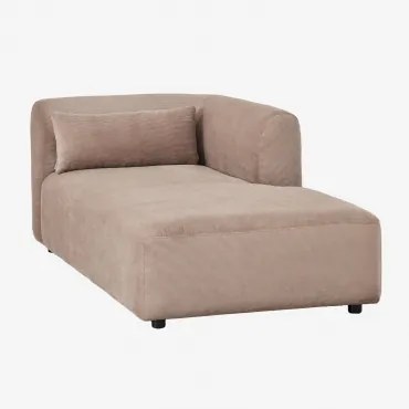 Módulo Chaise Longue Direito Para Sofá Modular Fogler Bombazina Castanho Camel - Sklum