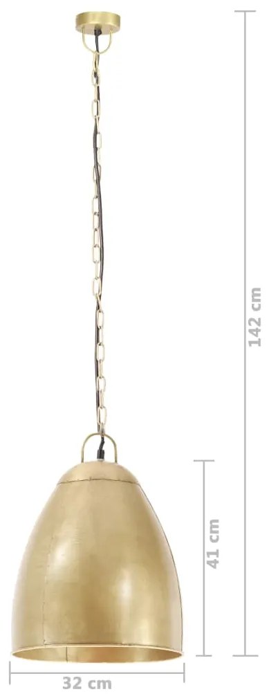 Candeeiro suspenso industrial redondo 25 W 32 cm E27 bronze