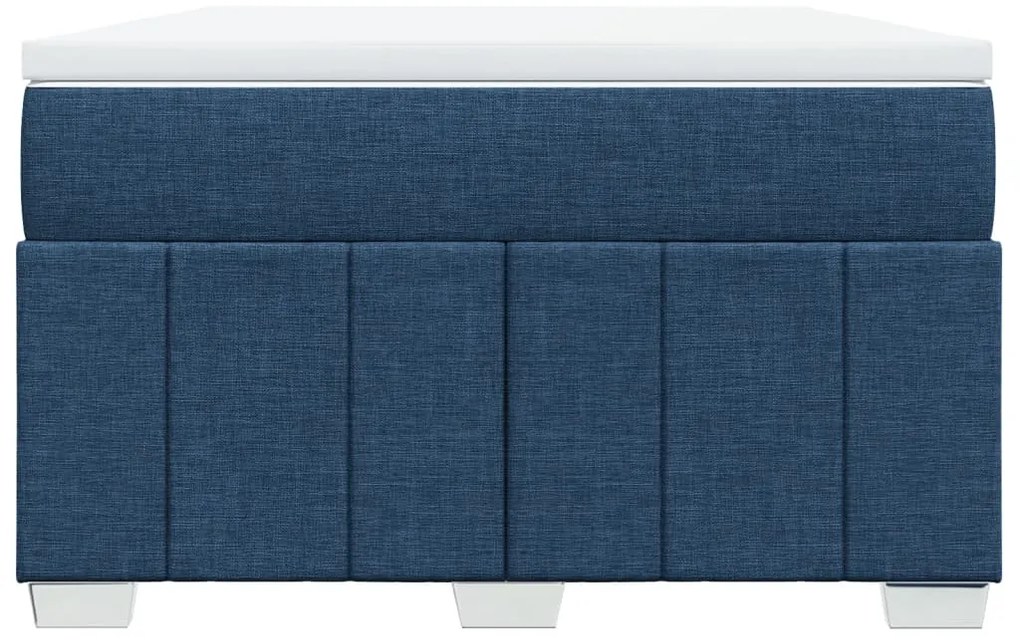 Cama com molas/colchão 120x200 cm tecido azul