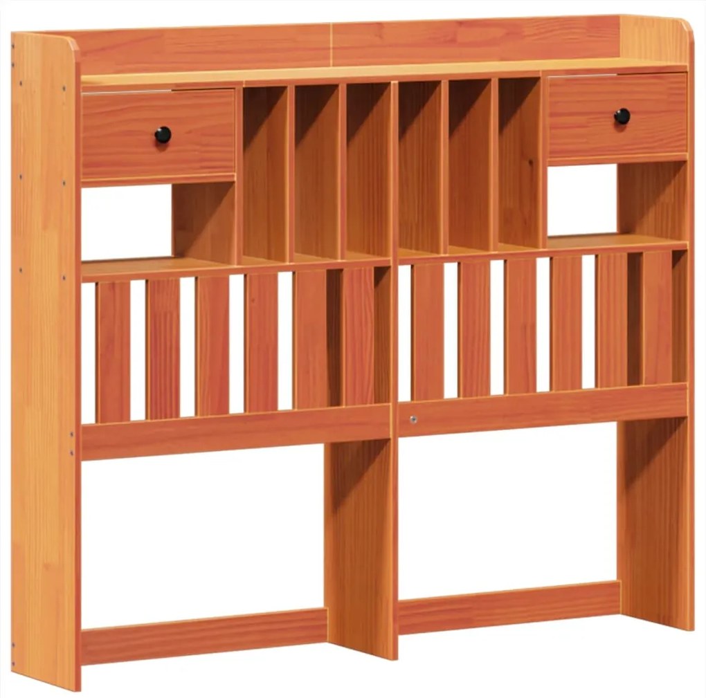 Cama com estante sem colchão 135x190 cm pinho maciço
