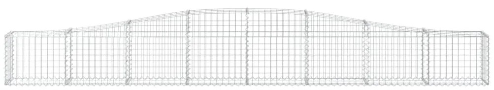 Cestos gabião arqueados 5 pcs 400x30x40/60 cm ferro galvanizado