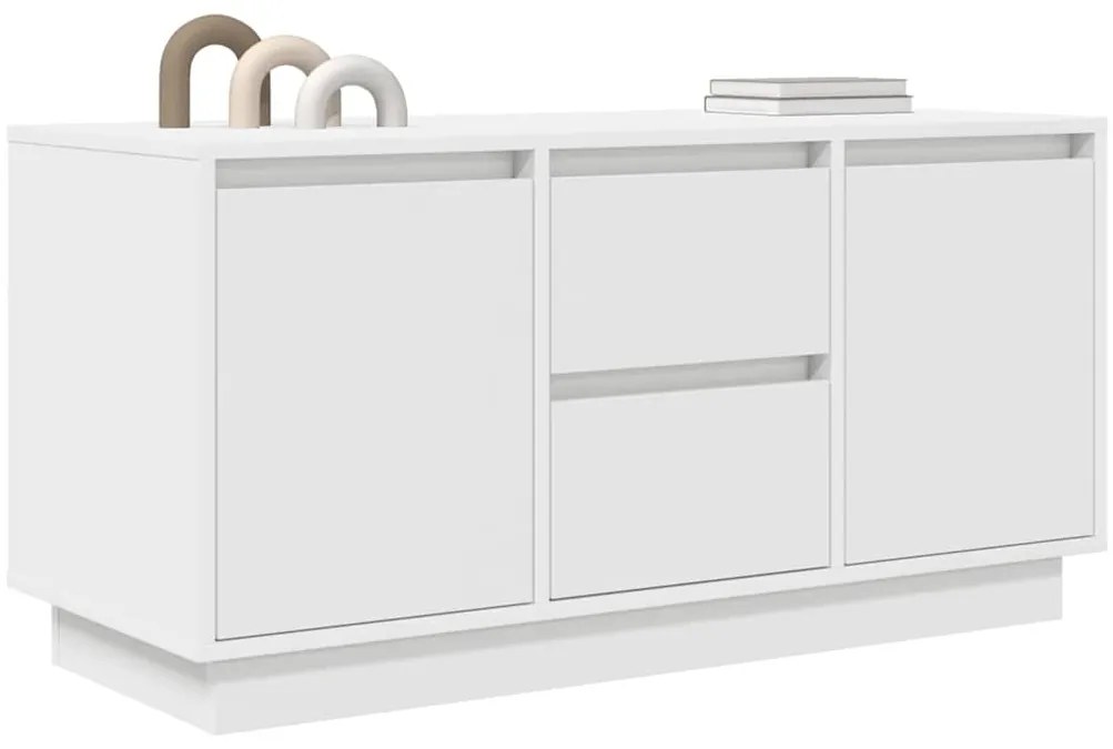 Móvel de TV com luzes LED 100x41x50 cm branco