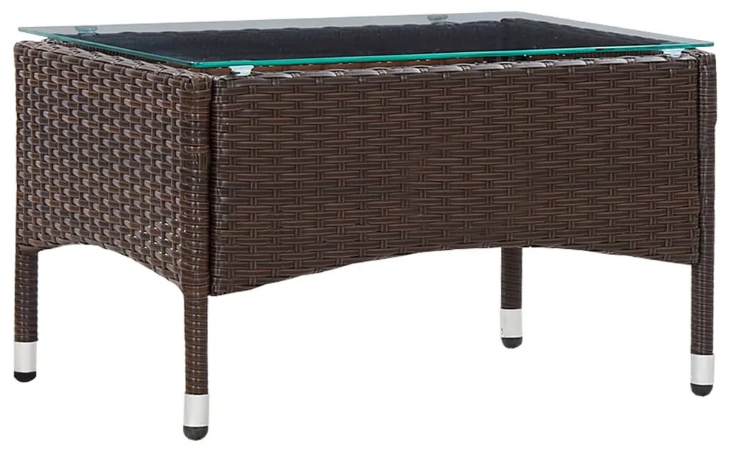 vidaXL Mesa de centro 60x40x36 cm vime PE castanho