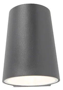 Candeeiro exterior moderno antracite com LED e sensor crepuscular - Uma Moderno