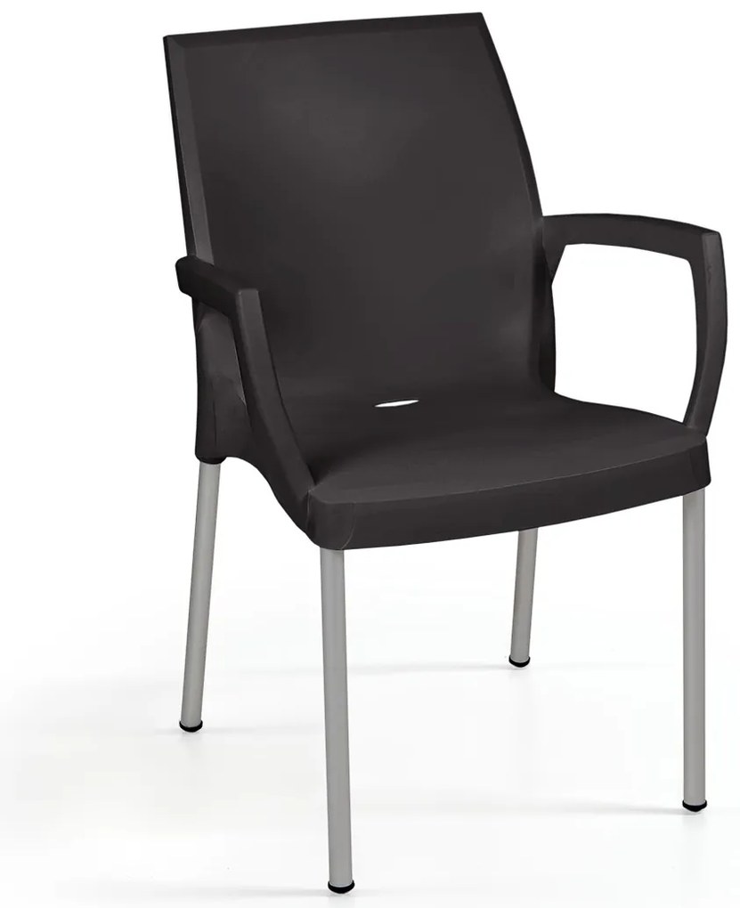 Cadeira Jade c/ Braço Pack 20 Unid. - Preto