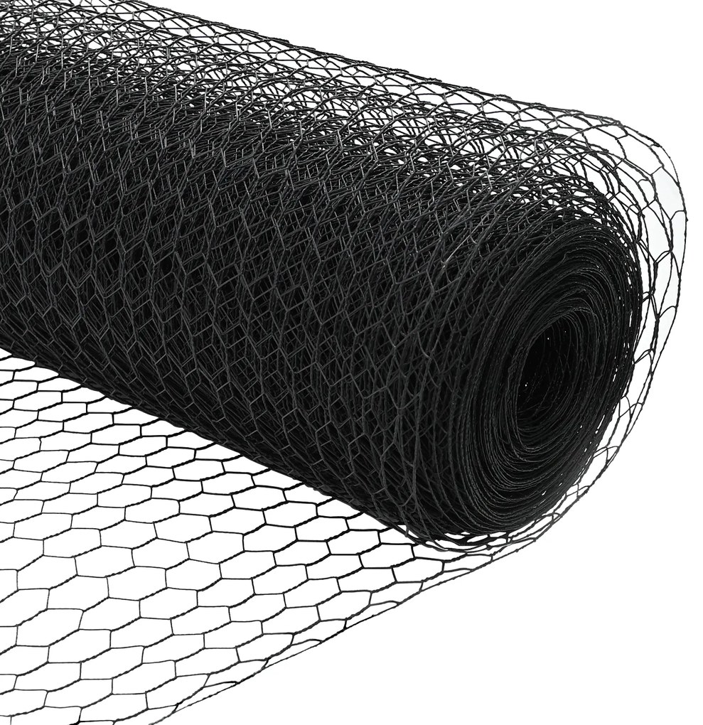 Postes de Cerca vidaXL 22 pcs Canal U Cinza 140 cm Aço, Cerca Hexagona