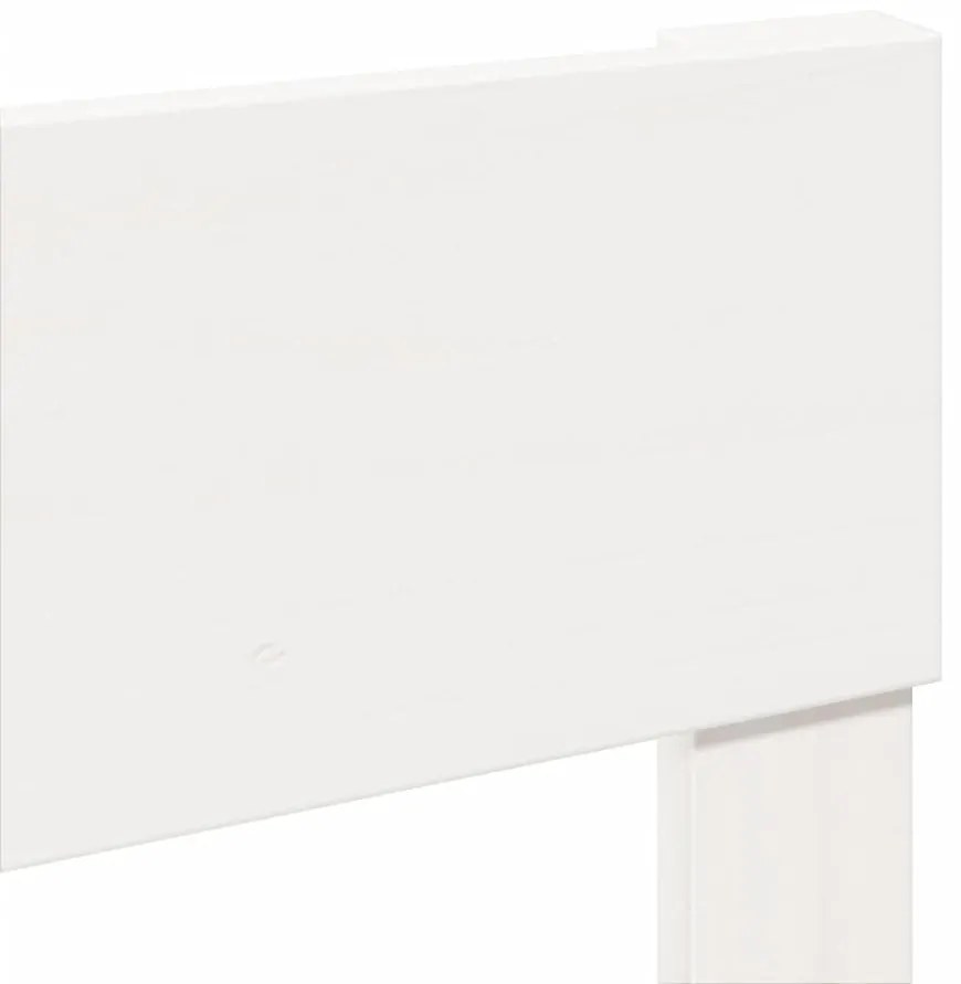 Cama sem colchão 90x200 cm madeira de pinho maciça branco