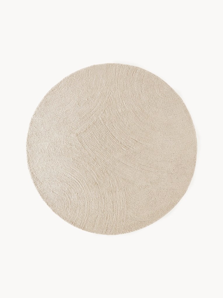 Tapete redondo em lã artesanal Eleni