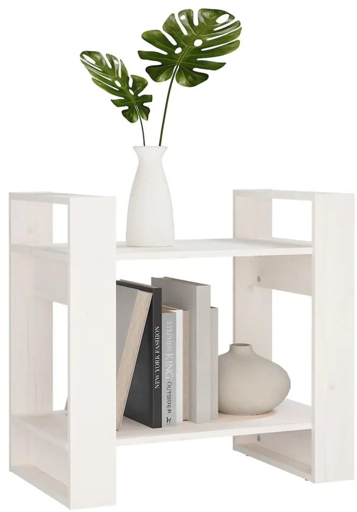 Estante/divisória 60x35x57 cm madeira de pinho maciça branco