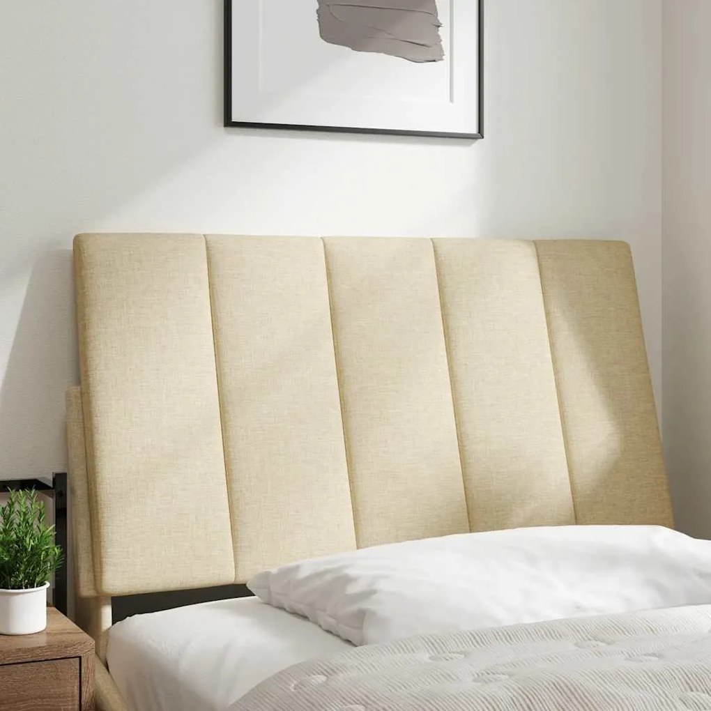 Almofadão de cabeceira 90 cm tecido creme