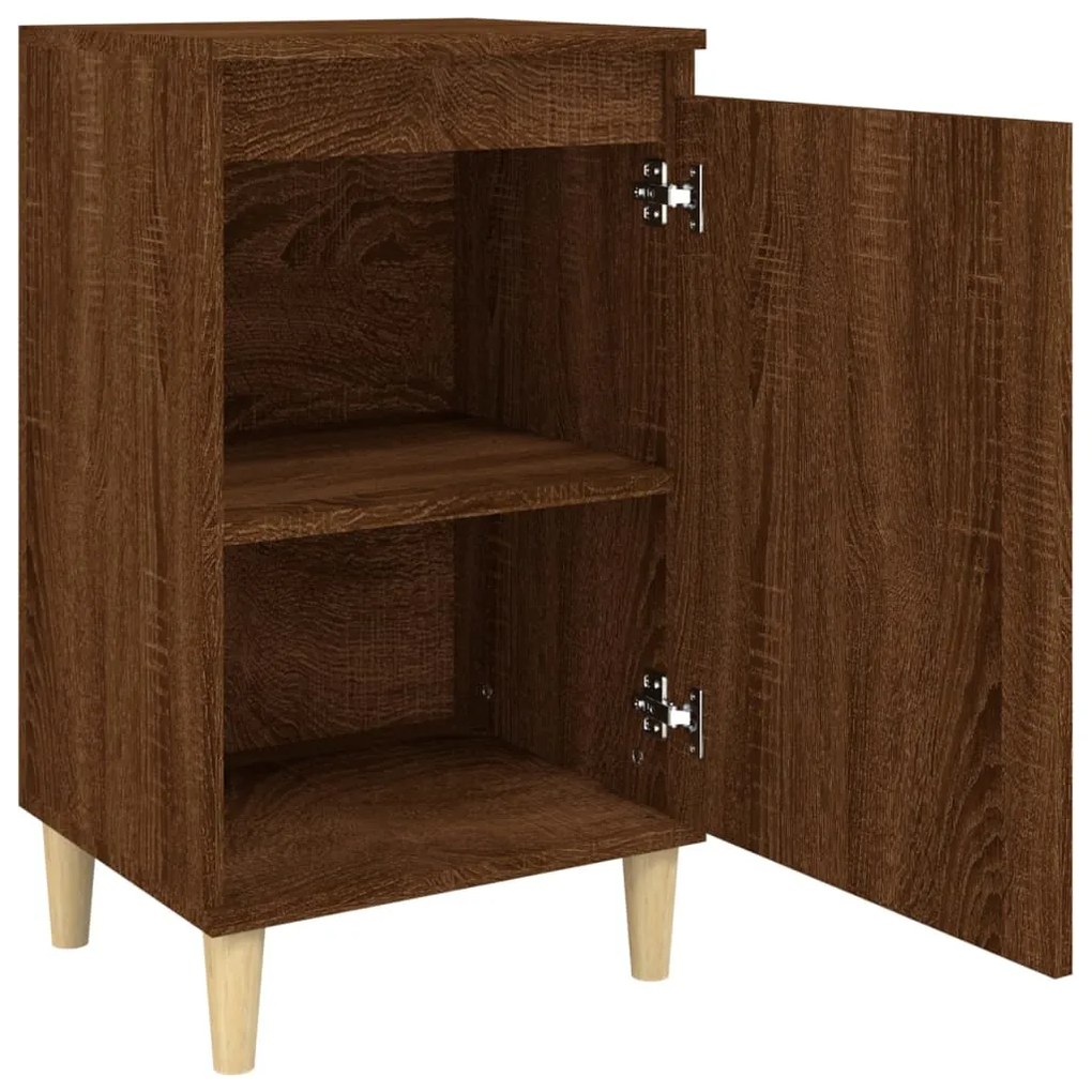 Mesa de cabeceira 2 pcs derivados de madeira carvalho castanho