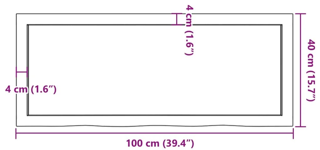 Prateleira de parede 100x40x(2-6)cm carvalho maciço não tratado