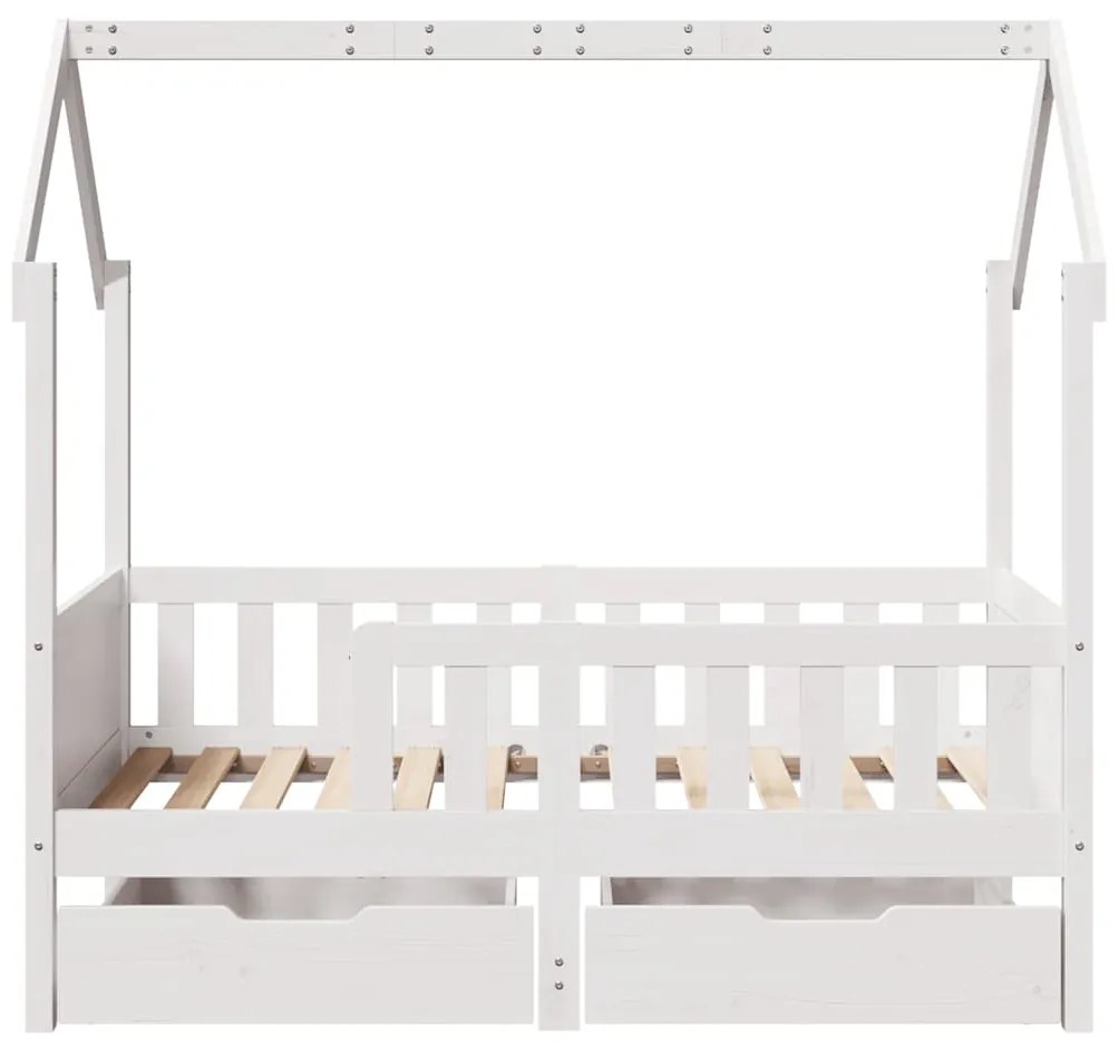 Estrutura de cama infantil c/ gavetas 80x170 cm pinho maciço