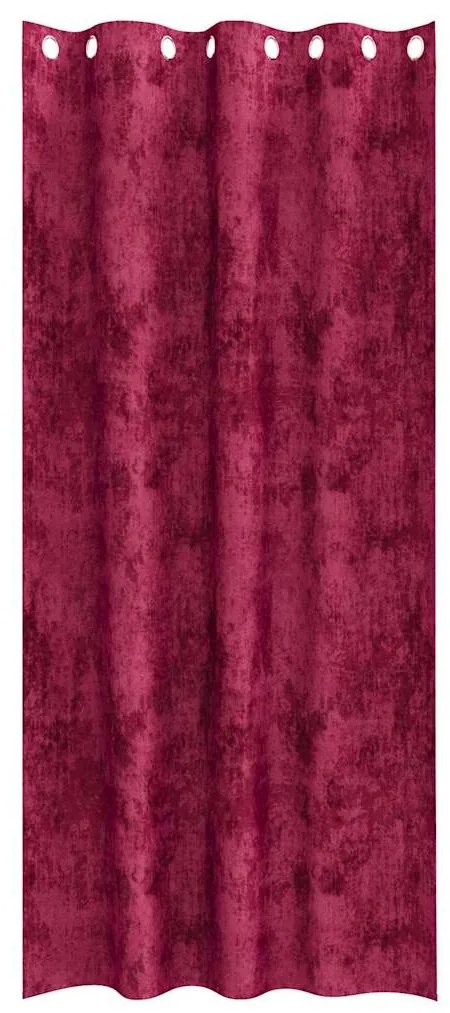 Cortinas de Veludo 2 pcs com Ilhós Vermelho Vinho 245x140 cm