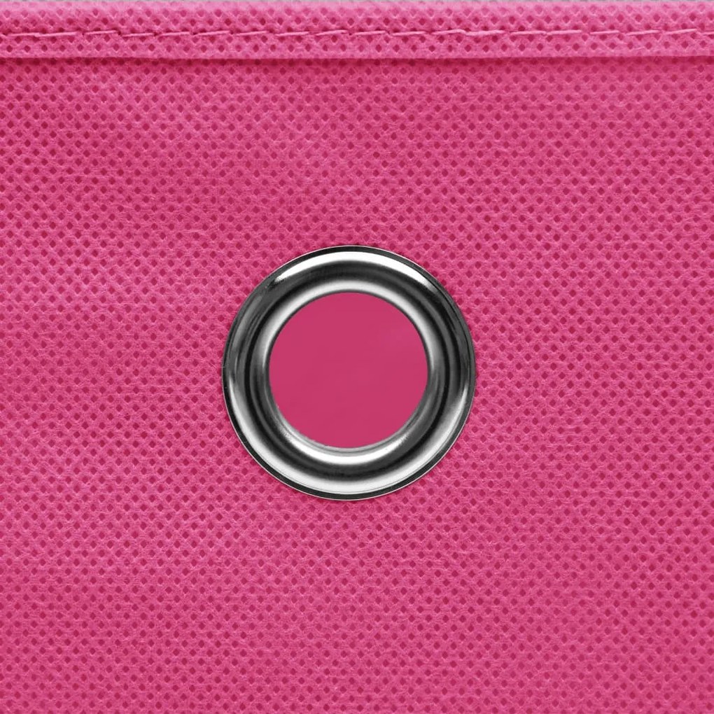 Caixas arrumação 4 pcs 28x28x28 cm tecido-não-tecido rosa