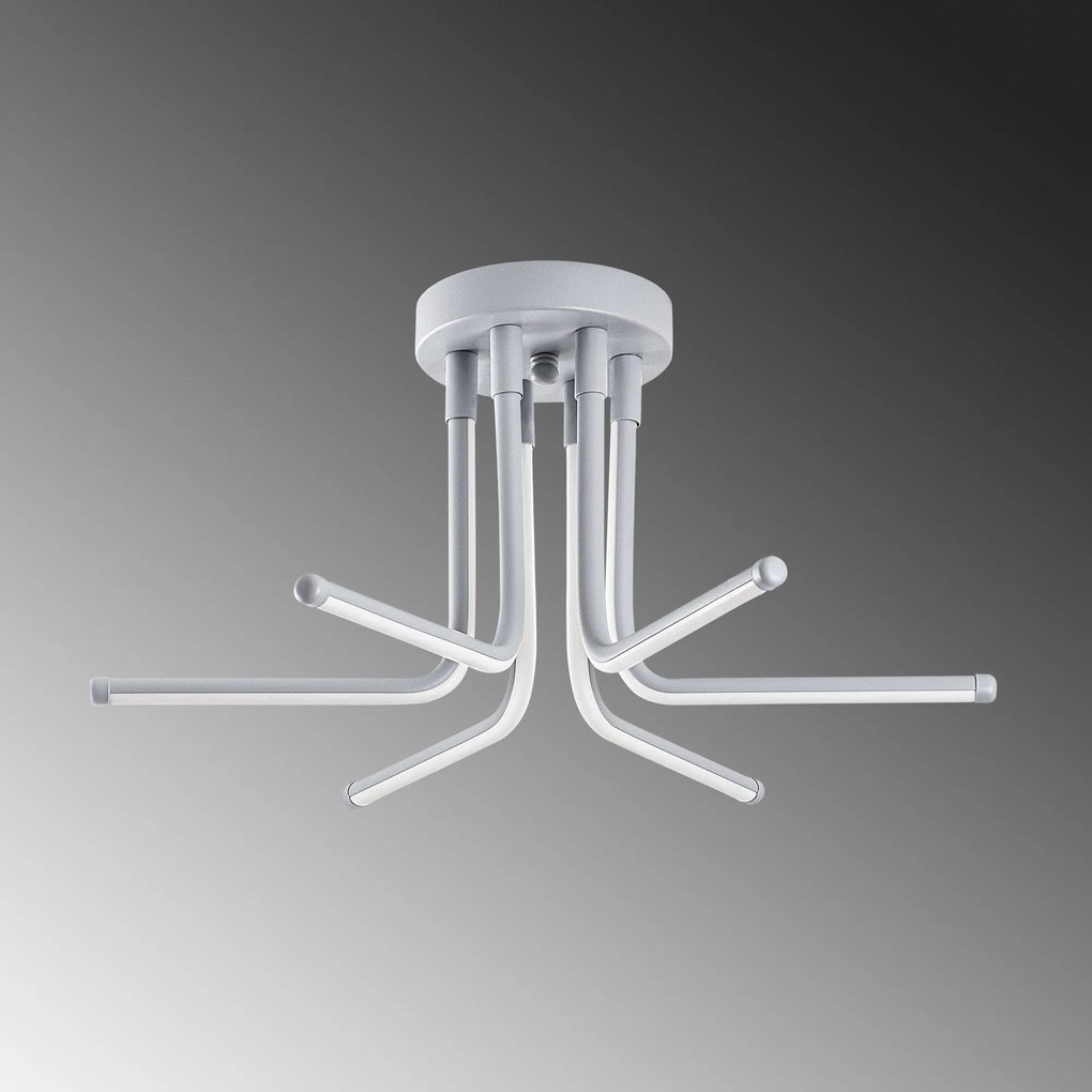 Candeeiro de Teto Leddaisy – Cinza – 55 x 25 x 55 cm