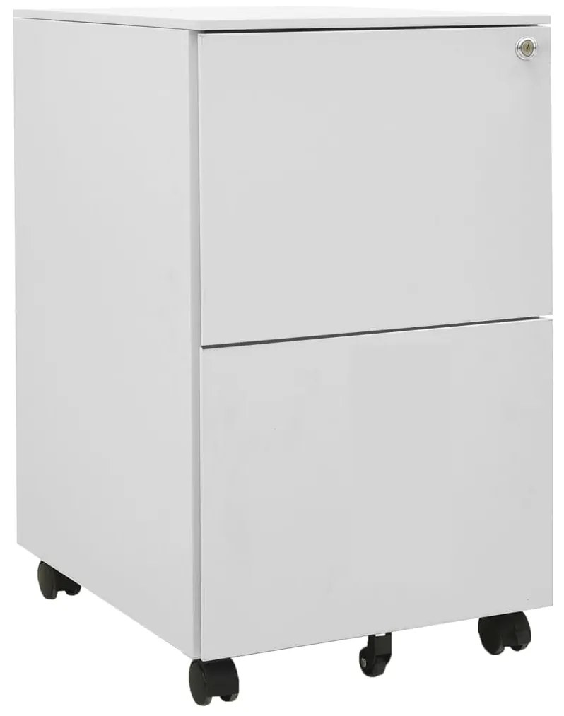 vidaXL Arquivador móvel aço 39x45x67 cm cinzento-claro