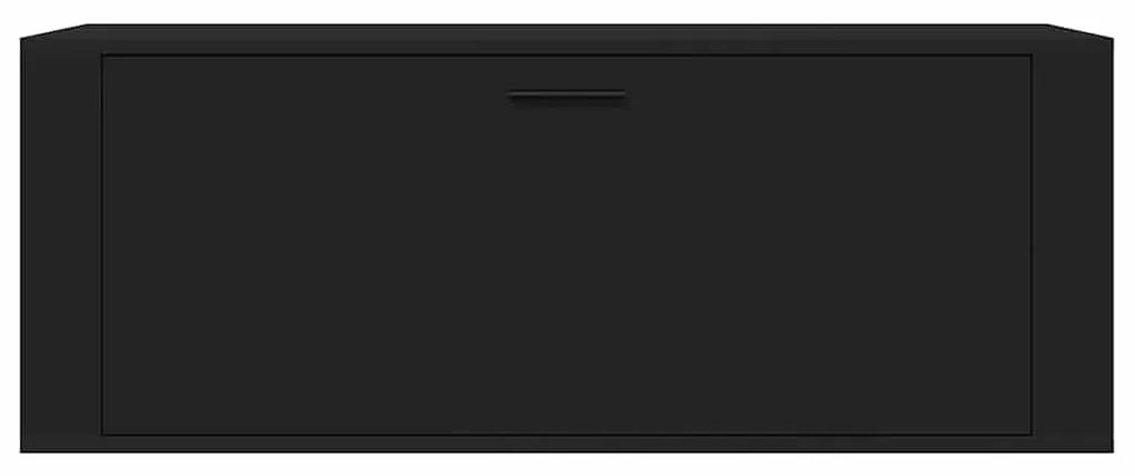 Sapateira de parede 100x35x38 cm derivados de madeira preto