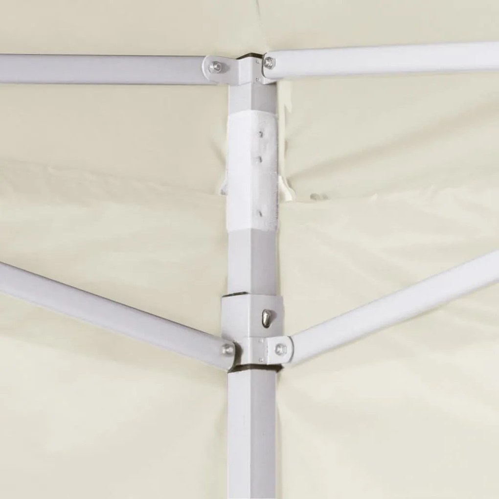 Tenda dobrável 3 x 3 m creme com 4 paredes
