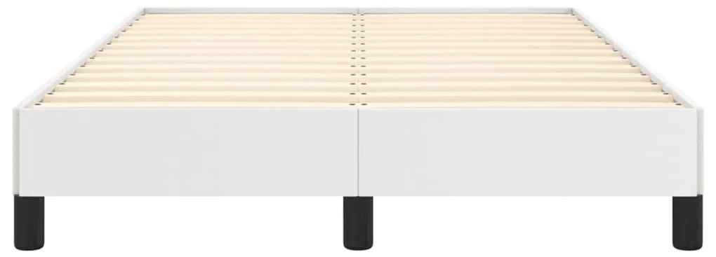 Estrutura de cama sem colchão 120x190cm couro do falso branco