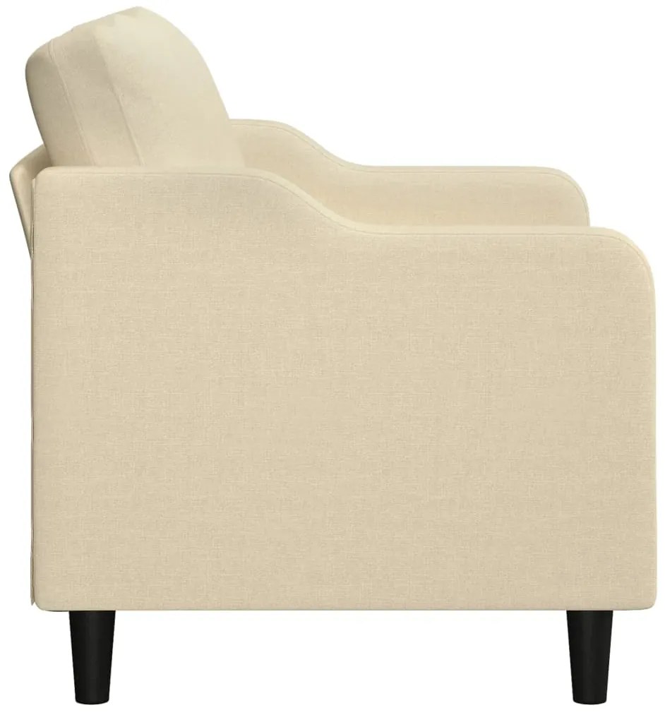 Sofá de 2 lugares tecido 140 cm cor creme