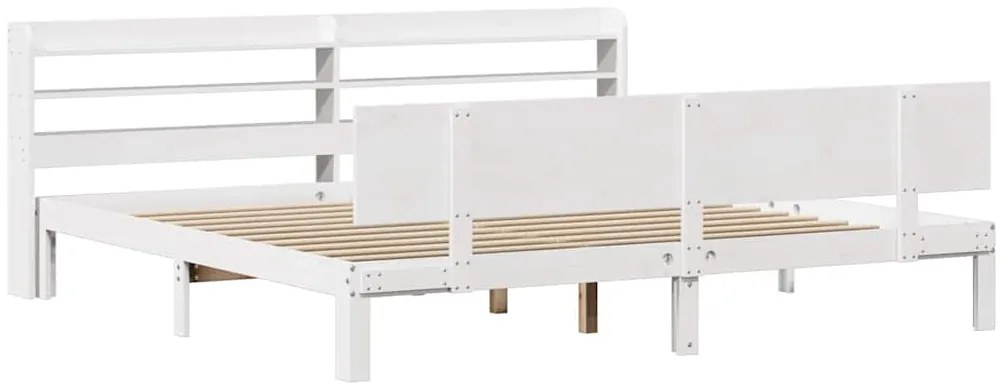 Estrutura de cama c/ cabeceira sem colchão 180x200 cm branco