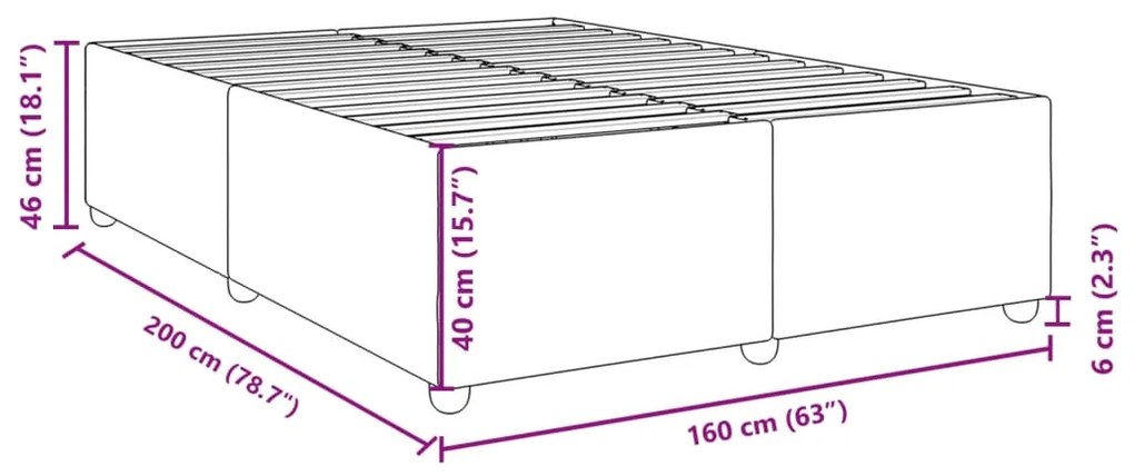 Estrutura de cama sem colchão 160x200 cm tecido cor creme