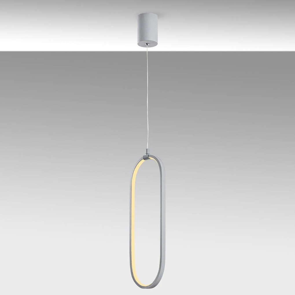 Candeeiro de Teto Can – Cinzento – 17 x 60-110 x 10 cm
