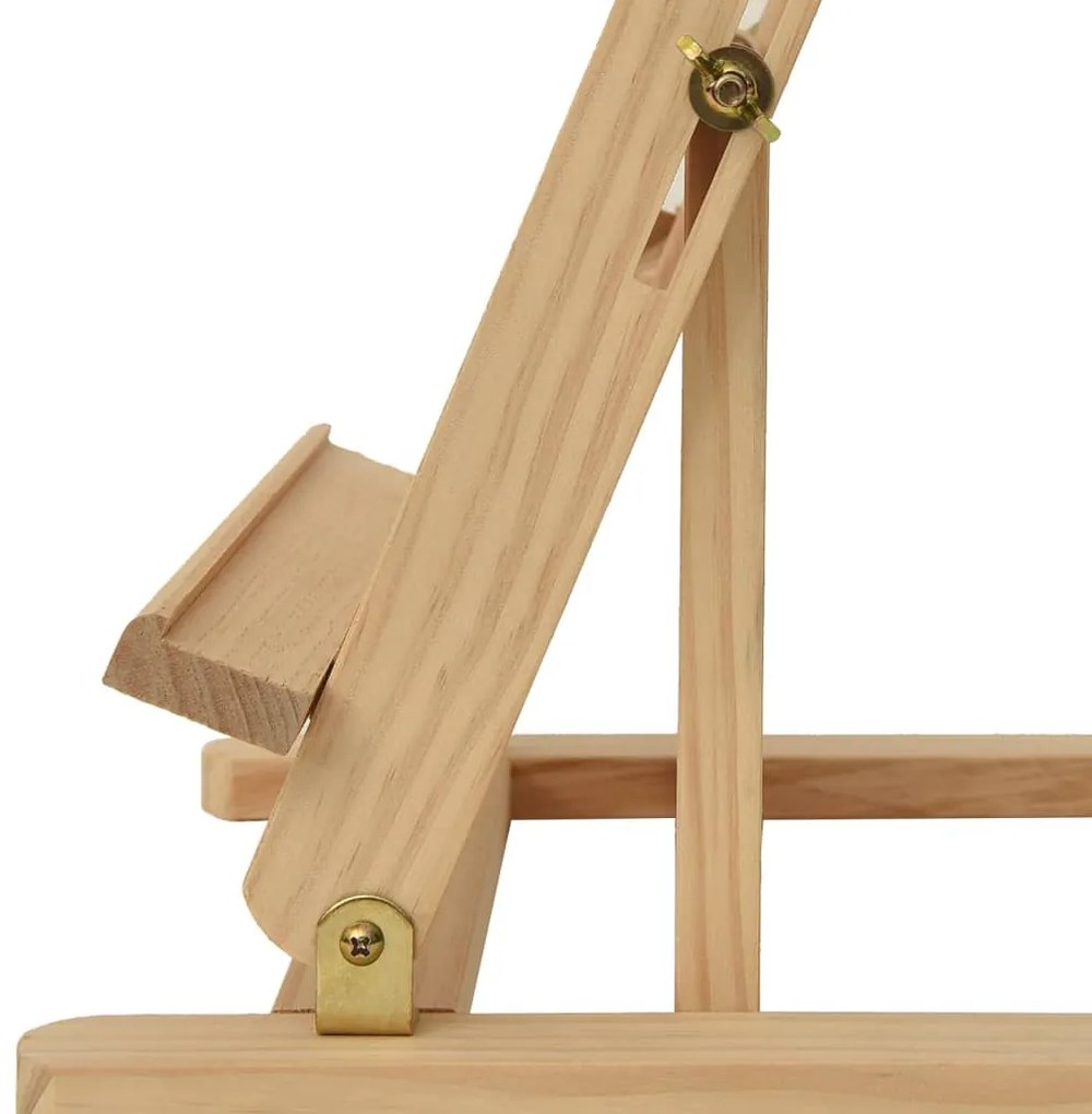 Cavalete de mesa 29,5x33x80 cm madeira de pinho maciça