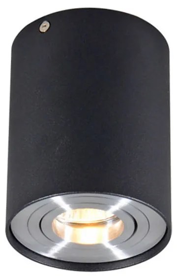 Foco giratório e inclinável preto e aço - Rondoo up Design,Industrial,Moderno