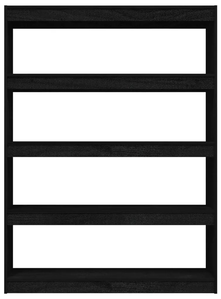 Estante/divisória 100x30x135,5 cm pinho maciço preto