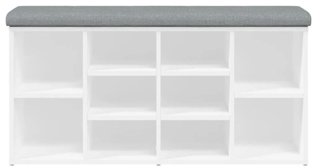 Banco sapateira 102x32x50 cm derivados de madeira branco