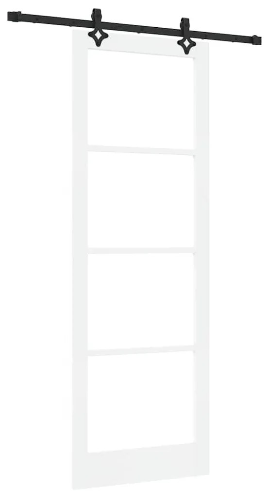 Porta Deslizante vidaXL com Conjunto de Hardware Branco 83x232 cm Made