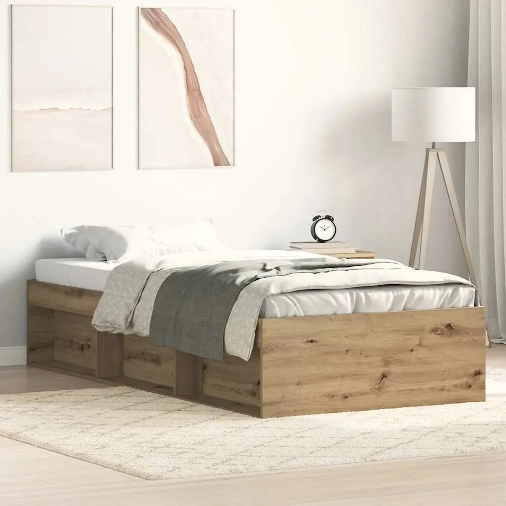 Estrutura de cama sem colchão 90x190cm derivados de madeira