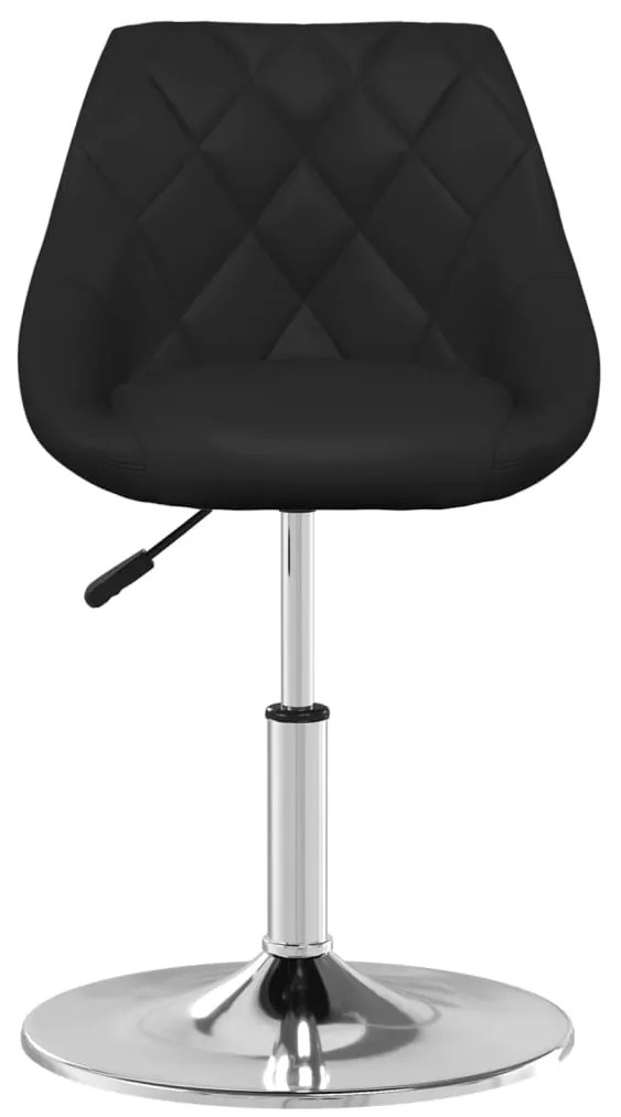 Cadeira de jantar couro artificial preto