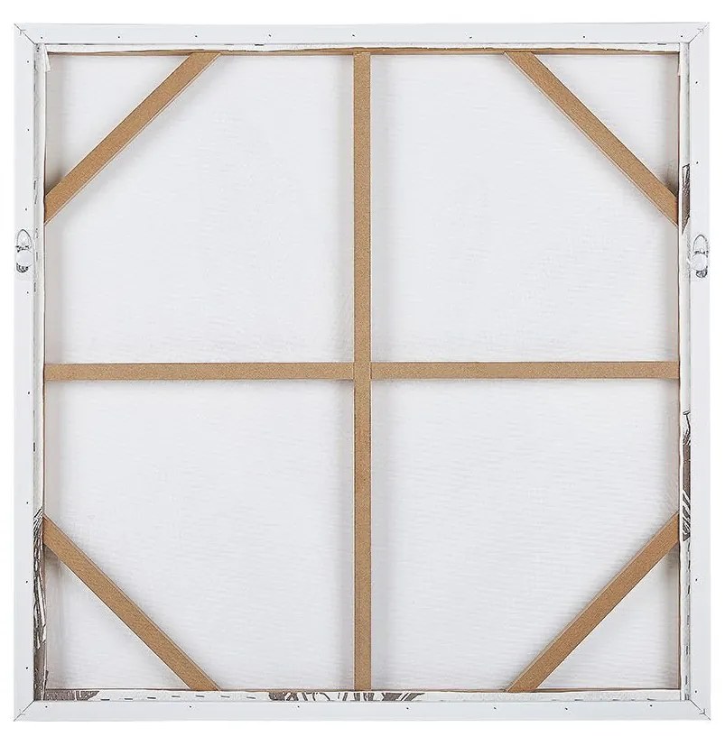 Quadro com motivo de folha de palmeira 83 x 83 cm castanho CARINI Beliani
