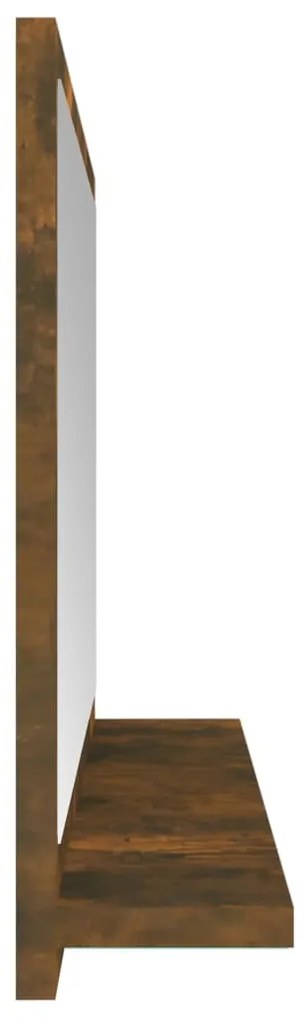 Espelho WC 40x10,5x37 cm derivados de madeira carvalho fumado