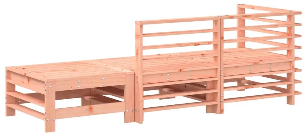 3 pcs conjunto lounge de jardim madeira de douglas maciça