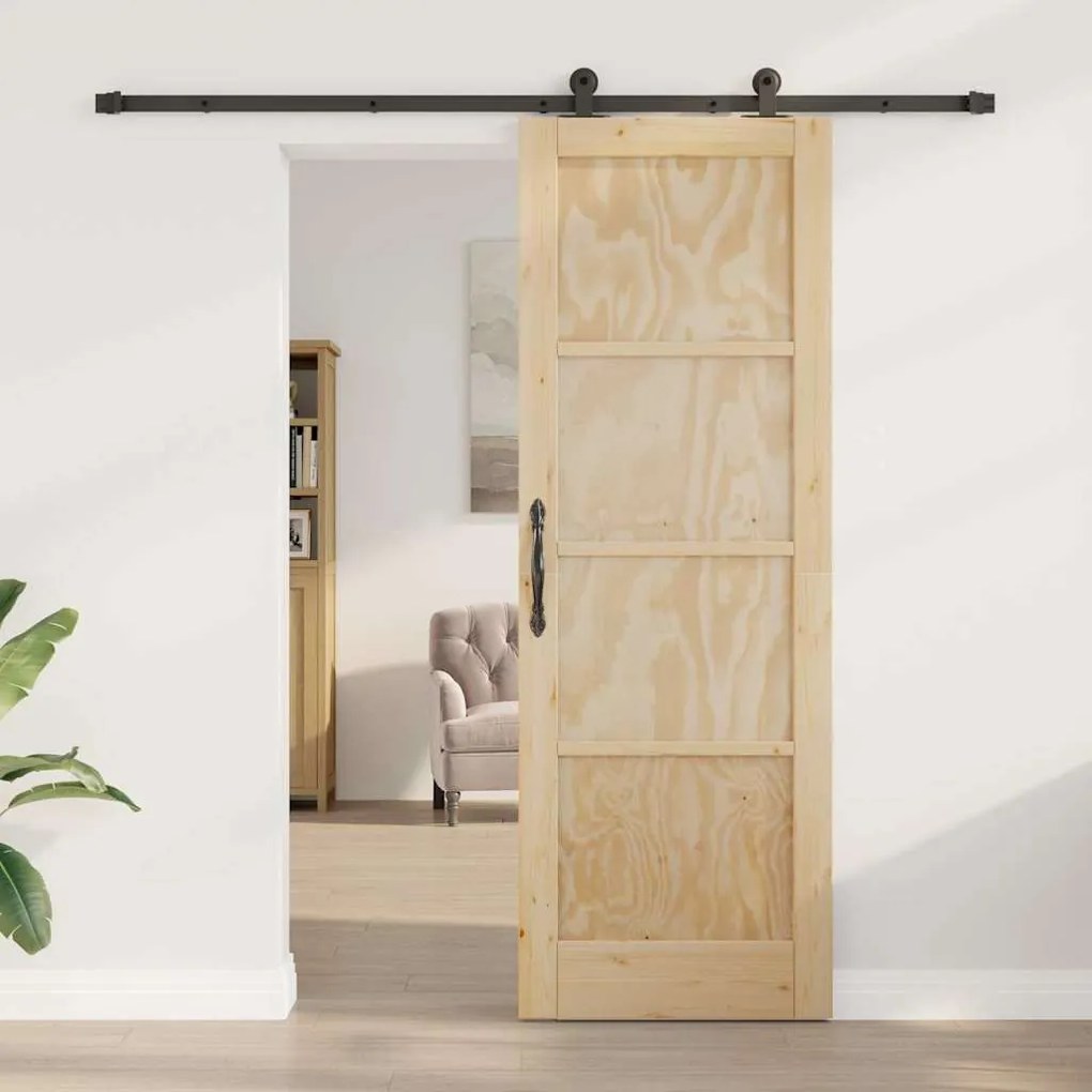 Porta Deslizante vidaXL com Conjunto de Hardware "ORKDAL" em Madeira S