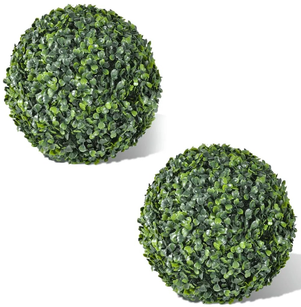 vidaXL Bolas de buxos artificiais 2 pcs 35 cm