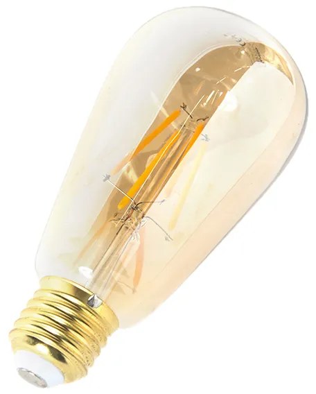 Conjunto de 5 lâmpadas LED reguláveis E27 ST64 Goldline 5W 380lm 2200K