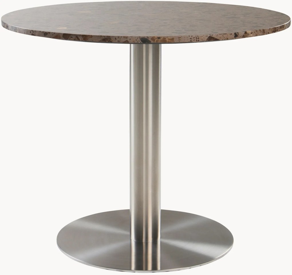 Mesa de jantar redonda em aço inoxidável Terracina, Ø 89 cm