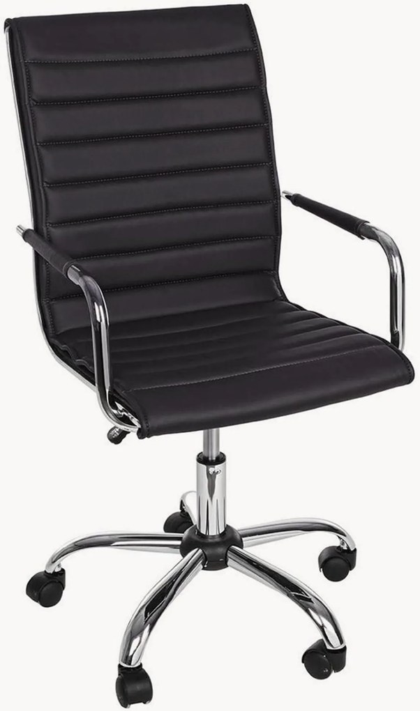 Cadeira de escritório em couro sintético regulável em altura Sydney