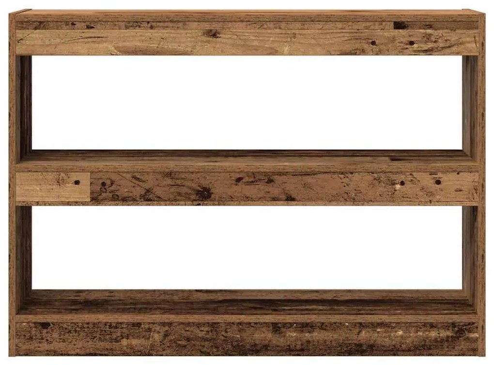 Estante/Divisor de Ambiente vidaXL em Madeira Envelhecida, 100x30x72 c