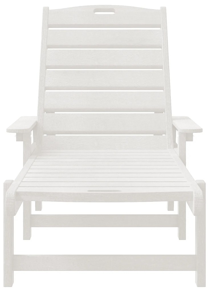 Espreguiçadeiras 2 pcs Branca 162x53x98.5 cm HDPE