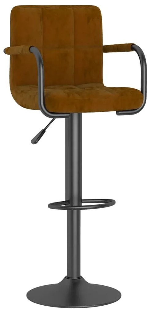 Bancos de bar 2 pcs veludo castanho
