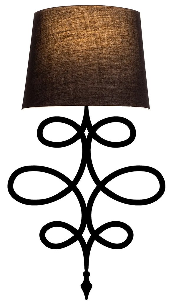 Aplique de Parede Asaf – Preto – 15 x 28 cm