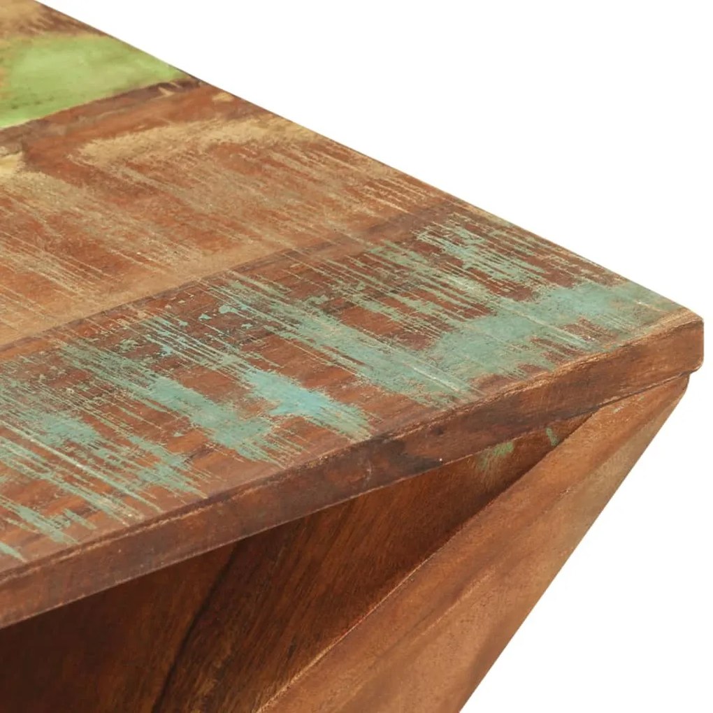Mesa de apoio 35x35x55 cm madeira recuperada maciça