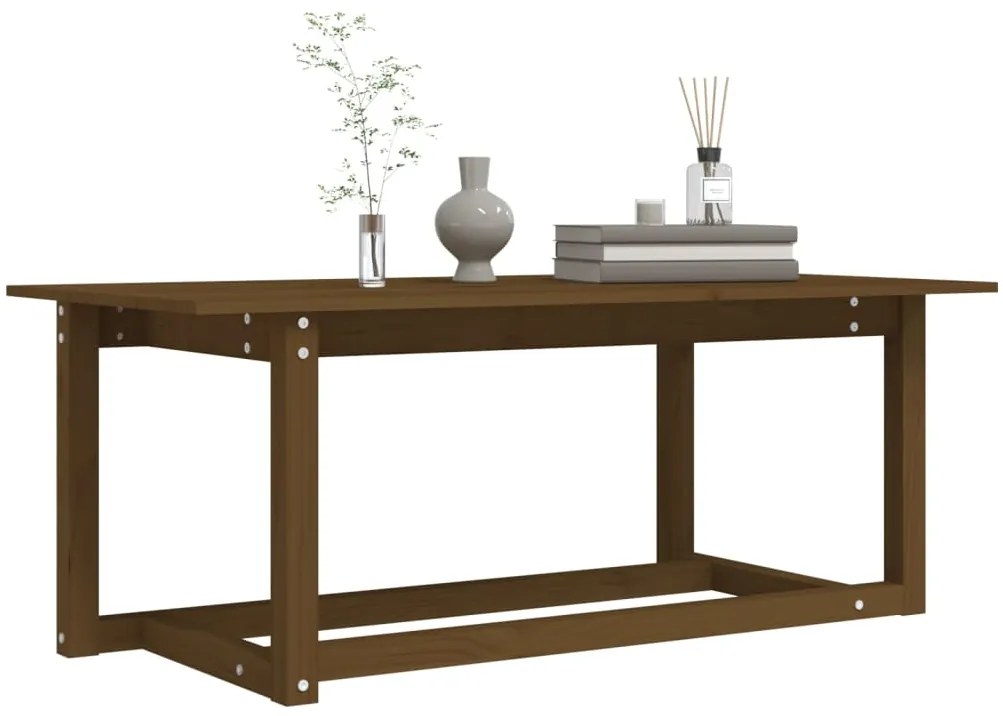 Mesa de centro 110x55x45 cm pinho maciço castanho mel